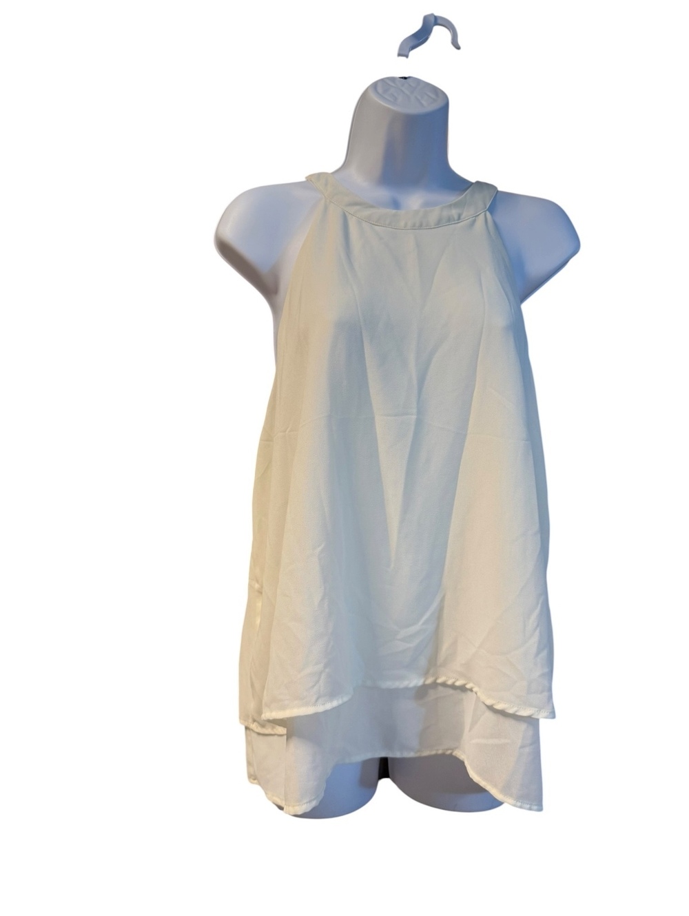 Monteau Los Angeles Cream Sleeveless Halter Blouse